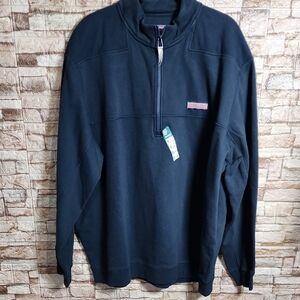 Vineyard Vines Brand New Men's Dark Blue  Half-Zip Sweater